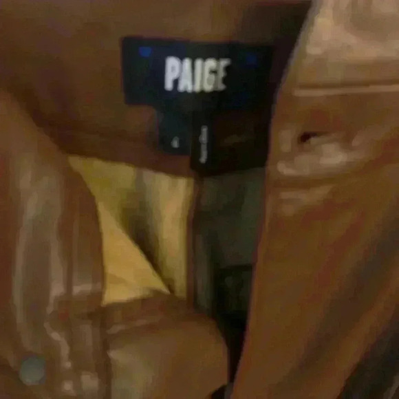 Paige Mayslie Coated High Rise Pleated jogger size 4 - Picture 3 of 4